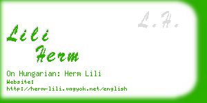 lili herm business card